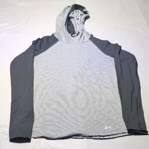 Under Armour Womens Two-Tone Gray‎ Hoodie Running Stripe Size S?